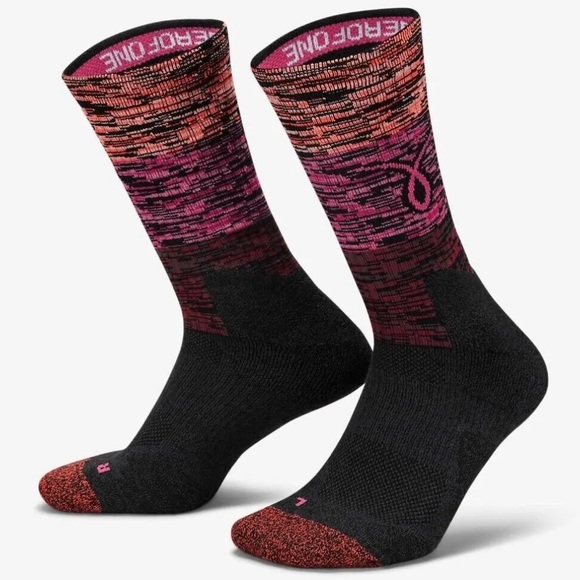 Nike ELITE CREW KAY YOW Mens Unisex Basketball Socks Size L (8-12) DR1864-600 - Picture 1 of 12